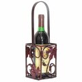 Metrotex Designs Grape Leaf Design Bottle Carrier-Rich Merlot Finish 28066